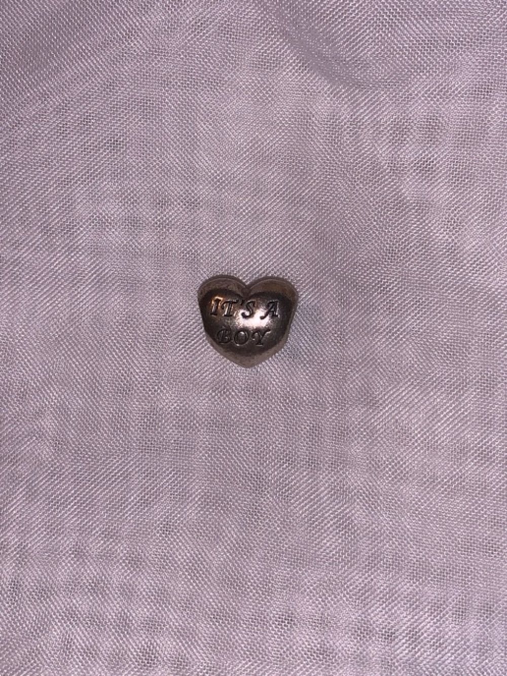 Pandora "It's A Boy" heart charm (item number 791281CZB)